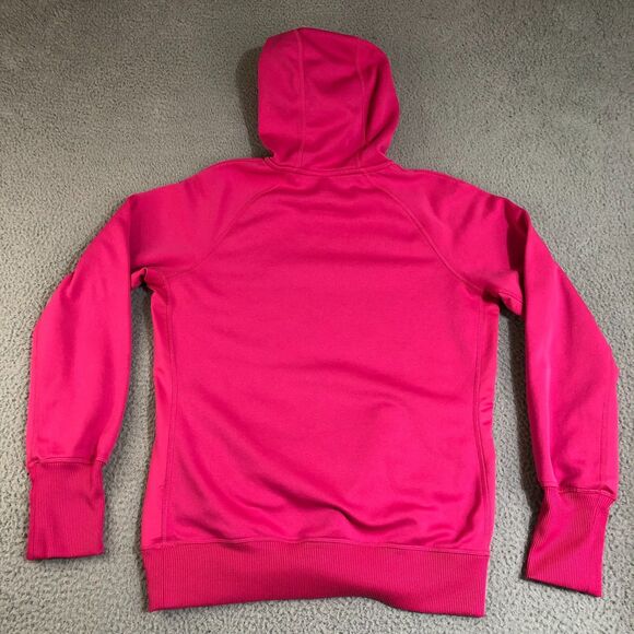 Nike Hoodie Womens Medium Pink Living Strong Therma-Fit Sportswear Pullover Logo - Picture 5 of 7
